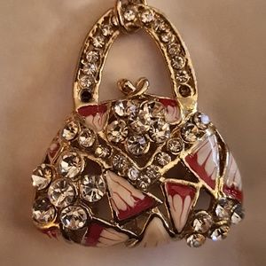 Rhinestone Purse Key Chain